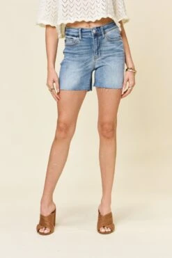 Judy Blue Full Size High Waist Raw Hem Denim Shorts -Sydney So Sweet bc6fa4d8 a4ca 4aeb 90d2 1b98f9632583 Max