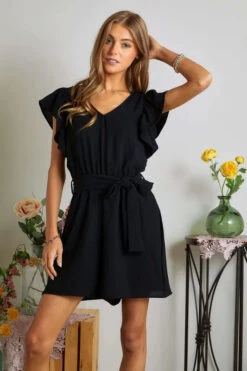 ADORA Ruffle Sleeves Romper With Pockets 8 ADORA Ruffle Sleeves Romper With Pockets -Sydney So Sweet bd7fa7e17e8447028fb50d78ae692bc5 Max Origin