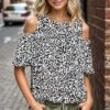 Heimish Full Size Leopard Round Neck Cold Shoulder T-Shirt Plus Size -Sydney So Sweet bdec0572 766d 413f b2bf b6c126003a06 Min