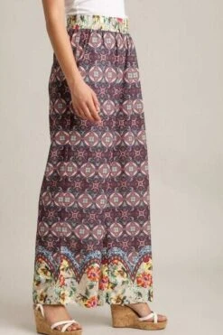 Umgee Full Size Mixed Print Elastic Waistband Pants Plus Size -Sydney So Sweet be0f107e 27c4 40dc 89a6 b1d59715ed05 Min