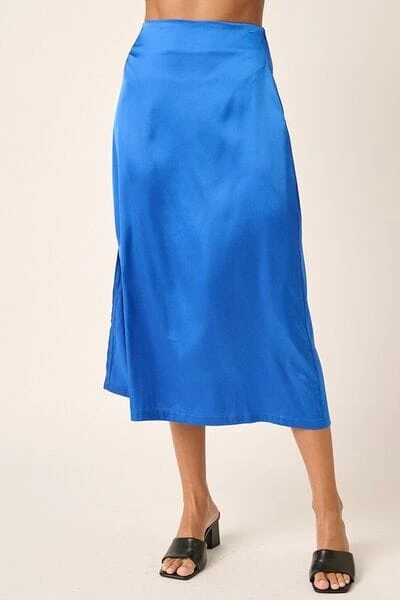 Mittoshop Side Slit Satin Midi Skirt 5 Mittoshop Side Slit Satin Midi Skirt - Image 3