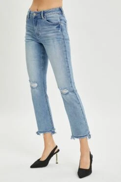 RISEN Full Size High Rise Distressed Cropped Straight Jeans -Sydney So Sweet bfa33577 1bd2 44ba b73a 45142830dd5e Max