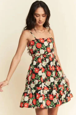 Davi & Dani Floral Scalloped Cutout Back Mini Dress -Sydney So Sweet bffa2f878c3d4fef843ddce708148eb8 Max Origin