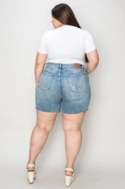 Judy Blue Full Size High Waist Raw Hem Denim Shorts -Sydney So Sweet c1a40bd1 3535 4565 9528 3b092a5d4f5f Max