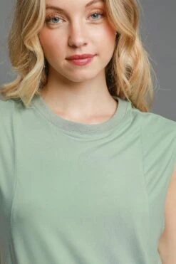 Umgee Round Neck Sleeveless High-Low Curved Hemline Mini Dress -Sydney So Sweet c1c7c990 69d2 419e b07a 3a3f8eae7c78 Max