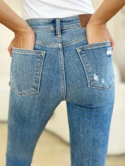 Judy Blue Full Size Mid Rise Destroy & Cuff Skinny Jeans -Sydney So Sweet c225f2bc 2b17 407a ad7f 8d240bd528df Max