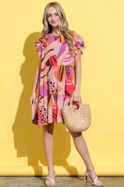 And The Why Printed Double Ruffles Sleeve Dress -Sydney So Sweet c2fa81e777644d87a251a4b72b4de840 Max Origin
