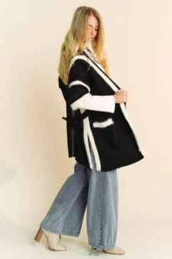 Davi & Dani Fuzzy Trim Open Front Loose Fit Cardigan -Sydney So Sweet c37bc9ad 689f 4488 9b96 716cdc0728c5 Max