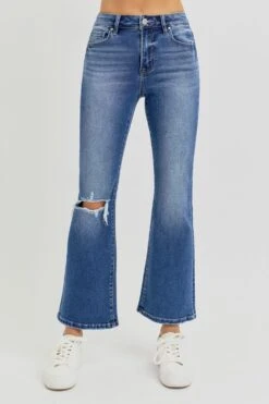 RISEN Full Size Distressed High Rise Crop Flare Jeans -Sydney So Sweet c5f0a186 a9b6 4c21 8f82 951c37066b98 Max