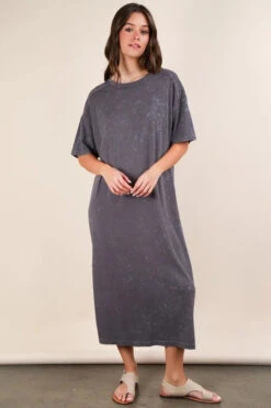 VERY J Plus Size Mineral Washed Casual Comfy Midi Dress 11 VERY J Plus Size Mineral Washed Casual Comfy Midi Dress -Sydney So Sweet c9018de893634ae58abfc7fe89753a75 Max Origin