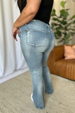 Judy Blue Full Size Medium Rise Tummy Control Destroy Flare -Sydney So Sweet c92fed40 c611 4a3f 9067 b08c08bb3ba9 Max