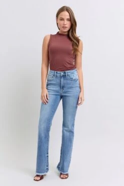 Judy Blue Full Size Raw Hem High Rise Bootcut Jeans -Sydney So Sweet c96bdf06 f4de 43bd 9434 9863230d9576 Max