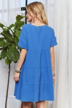 ADORA Tiered Notched Short Sleeve Dress -Sydney So Sweet ca5993b0 90fd 4711 a0c9 1f461de78575 Min