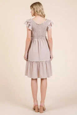 Lime 'N' Chili Ruffle Trim Smocked Dress With Contrast -Sydney So Sweet cb7e09f625324b40ae3a836a2270e989 Max Origin