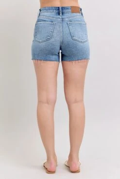 Judy Blue Full Size High Waist Denim Shorts W/stitch Over Destroy Detail Plus Size -Sydney So Sweet cc53f9be47ed42d3a4ef287661fe9f5e Max Origin