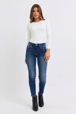 Judy Blue Full Size Mid-Rise Waist Skinny Jeans With Pockets -Sydney So Sweet cd73703f 5d80 4230 856e e8bc1178a1d6 Max