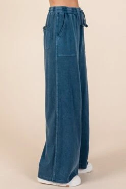 Mittoshop Mineral Wash French Terry Drawstring Wide Leg Pants -Sydney So Sweet cd8f7153 d742 46da abe5 2ddef794c6aa Max