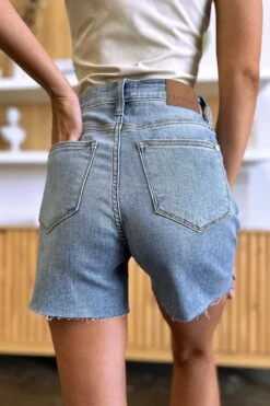 Judy Blue Full Size High Waist Raw Hem Denim Shorts -Sydney So Sweet cded88b3 8019 498a 8277 4de751e3ab26 Max