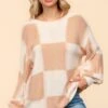Haptics Full Size Checkered Round Neck Drop Shoulder Sweater -Sydney So Sweet cee44b5e 0d0c 41eb 9498 dd5b126266d4 Max
