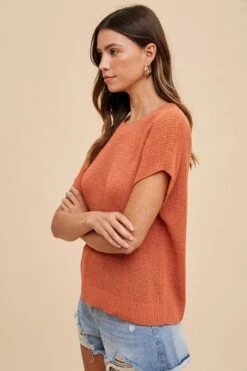 Annie Wear Round Neck Short Sleeve Sweater -Sydney So Sweet d0294680 96a5 456d 8a65 78a9f2e2ff8a Max