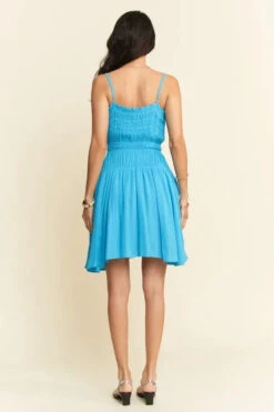 Davi & Dani Smocking Bodice Sleeveless Button Down Mini Dress -Sydney So Sweet d029788a1f754e30823741c6585d4c39 Max Origin