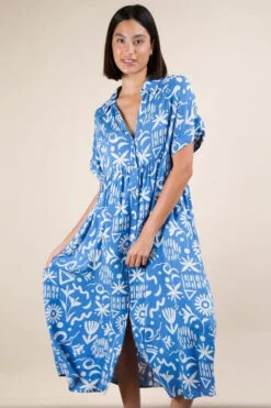VERY J Plus Size Oversized Printed Shirt Midi Dress -Sydney So Sweet d07182165ee74c13b2b2e336bfad6c44 Max Origin