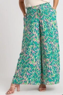 Umgee Full Size Mixed Print High Waist Wide Leg Pants Plus Size -Sydney So Sweet d196de1e 24bc 45c9 a248 307da75ca9d4 Min