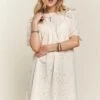 ADORA Ruffled Eyelet Round Neck Dress -Sydney So Sweet d31b1665 ff6d 4600 9498 4d20f3832ae1 Min