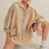 Aemi+Co Slit Half Snap Oversize Hoodie -Sydney So Sweet d33210ff 2103 4f94 9f55 008fd412f7e0 Max