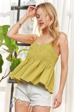 ADORA Cutesy Washed Smocking Tank Top -Sydney So Sweet d3365765acc7442c87051e39f0a77f50 Max Origin