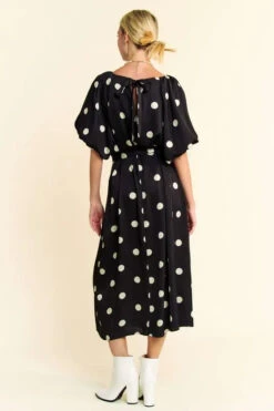 Davi & Dani Polka Dot Puff Sleeves Waist Tie Midi Dress -Sydney So Sweet d4da5abc1bcc4ab883f6d67184471dd2 Max Origin