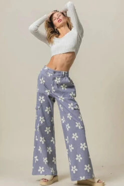 BiBi Flower Printed Side Pocket Wide Pants -Sydney So Sweet d4fdc09c7a4b486aaed062aaf573c28e Max Origin