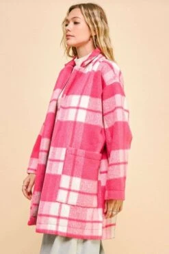 Davi & Dani Plaid Open Front Drop Shoulder Longline Coat -Sydney So Sweet d553a57a db9f 459d b649 2432b202e347 Max