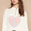 POL Cable-Knit Peace Patch Dropped Shoulder Sweater -Sydney So Sweet d66f3b35 6774 4a16 88ab 523df65a27f8 Max