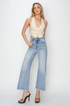 RISEN High Rise Crop Wide Fray Hem Jeans -Sydney So Sweet d71f5552 17ef 4435 8e4b da82e5d829d2 Max