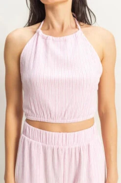 HYFVE Striped Halter Neck Top And Pants Set -Sydney So Sweet d875145397e744b0962a817ef38e1bd6 Max Origin
