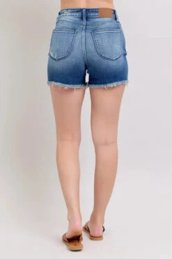 Judy Blue Full Size V-Front Denim Shorts With Shield Pockets Plus Size -Sydney So Sweet d8bfd1c3da4345b987bed1a915c55436 Max Origin