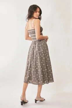 Davi & Dani Contrast Velvet Tape Smocking Bodice Midi Dress -Sydney So Sweet d8ce6ac648a54779bda0ef93b632a3d5 Max Origin