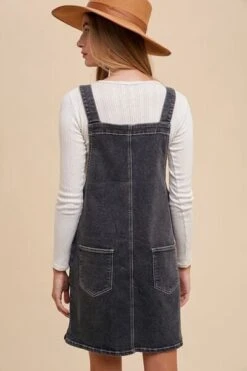 Annie Wear Wide Strap Denim Overall Dress With Pockets -Sydney So Sweet d93628c0 2277 4fa1 b053 6cc4b90223ec Min