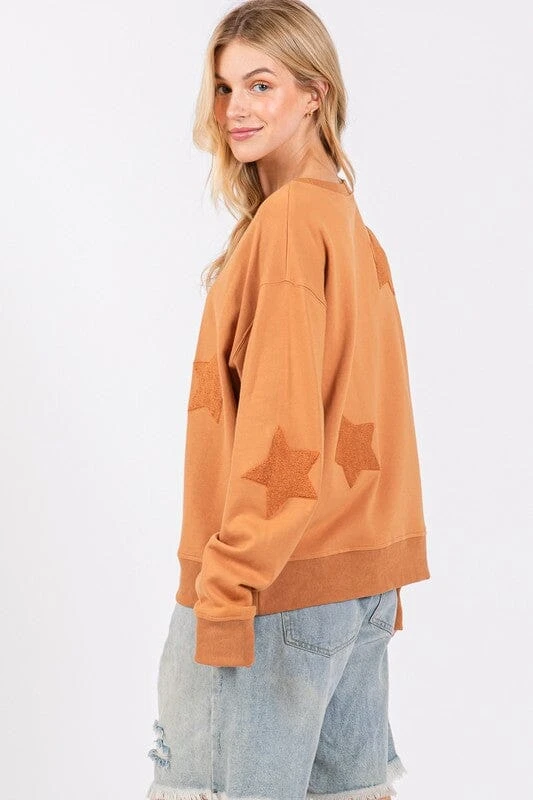 SAGE + FIG Star Patch Long Sleeve Sweatshirt 4 SAGE + FIG Star Patch Long Sleeve Sweatshirt - Image 2