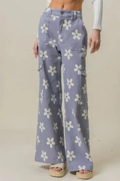 BiBi Flower Printed Side Pocket Wide Pants -Sydney So Sweet dba81ea172d246439fdc199ee596c28f Max Origin