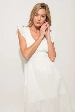 And The Why Ruffle Sleeve Front Smocked Tiered Midi Dress 21 And The Why Ruffle Sleeve Front Smocked Tiered Midi Dress -Sydney So Sweet dcd5afa8caad4749a2592633eecc0b40 Max Origin