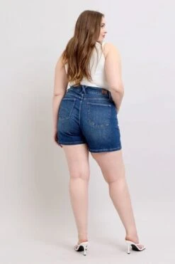 Judy Blue Full Size Double Button Waistband Denim Shorts Plus Size -Sydney So Sweet dd026543 0677 4ecc a4a3 d561403ddb8b Min