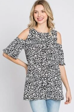 Heimish Full Size Leopard Round Neck Cold Shoulder T-Shirt Plus Size -Sydney So Sweet de22b7b9 db40 4709 b57f 6e21b0f37903 Min