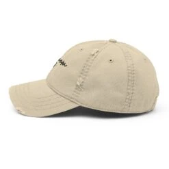 Distressed Dog Mom Embroidered Hat -Sydney So Sweet distressed dad hat khaki left side 66a801aa3972c