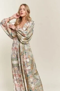 ADORA Printed V-Neck Batwing Sleeve Dress -Sydney So Sweet e1468a1d c7f7 4f1c b446 68ee9d8f0ca5 Min