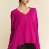 Davi & Dani Ribbed Side Slit V-Neck Sweater -Sydney So Sweet e1ff424d 7f94 4c9a 9243 f25304221a31 Max