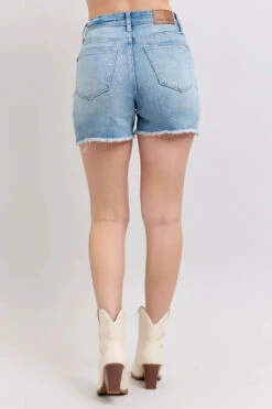 Judy Blue High Waist Western Embroidery Detail Cut Off Denim Shorts -Sydney So Sweet e429ec19d53e4d0192aa9a514178986c Max Origin
