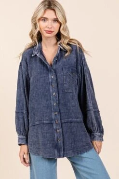 Mittoshop Textured Collared Neck Long Sleeve Shirt -Sydney So Sweet e487f024 ef95 4da6 950b 4d2862493ad5 Min