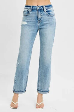 RISEN Full Size High Rise Ankle Boyfriend Distressed Jeans Plus Size -Sydney So Sweet e7f75538 b161 4d9f 98ee 43ffba0c3a7c Max
